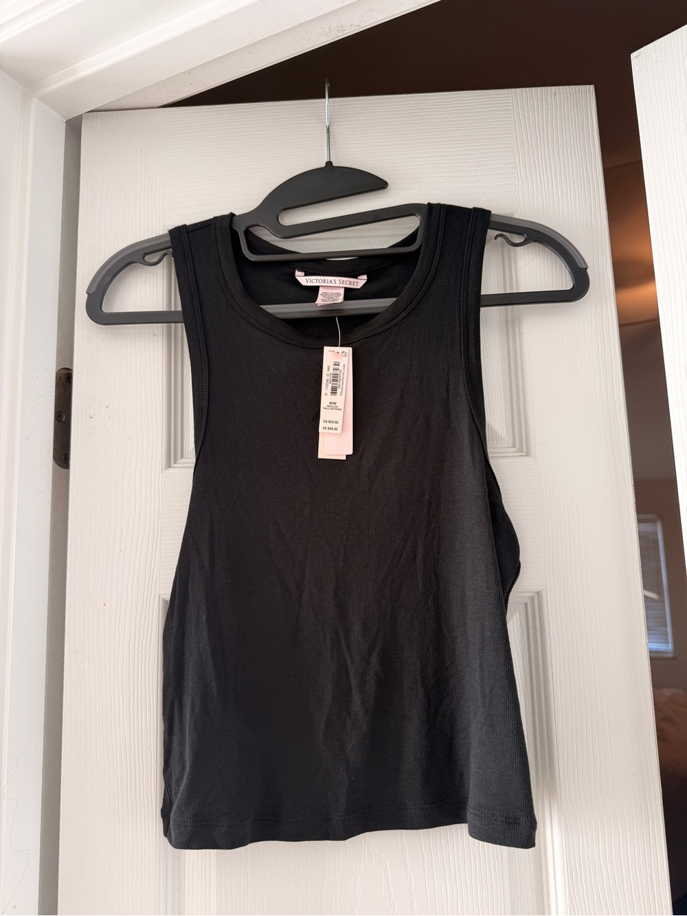 Victoria's Secret Black Ribbed Sleeveless Tank